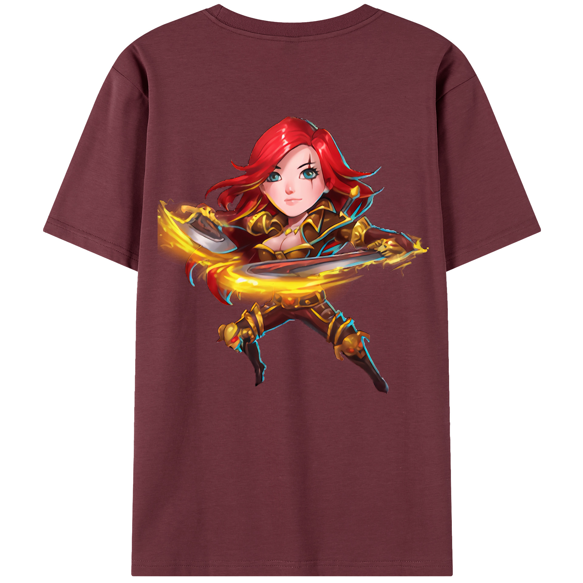 （画像用） リーグ・オブ・レジェンド League of Legends LOL 綿100％半袖Tシャツ（背面プリント）